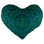 Over The Calm Sea Is The Most Beautiful Star Large 19  Premium Flano Heart Shape Cushions Front