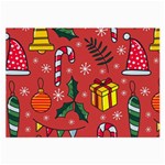 Colorful Funny Christmas Pattern Large Glasses Cloth Front