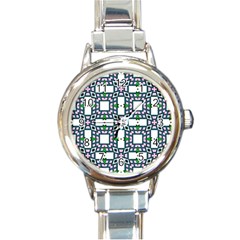 Illustrations Texture Modern Round Italian Charm Watch by HermanTelo