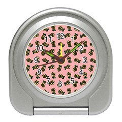 Daisy Pink Travel Alarm Clock by snowwhitegirl