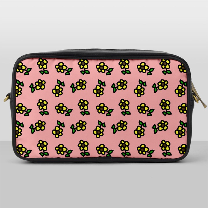 Daisy Pink Toiletries Bag (One Side)