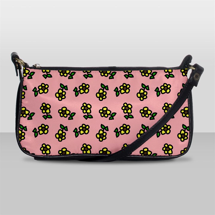 Daisy Pink Shoulder Clutch Bag