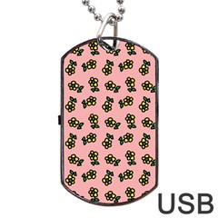 Daisy Pink Dog Tag Usb Flash (two Sides) by snowwhitegirl