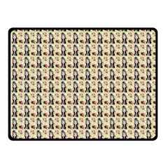 Chrix Pat Beige Double Sided Fleece Blanket (small)  by snowwhitegirl