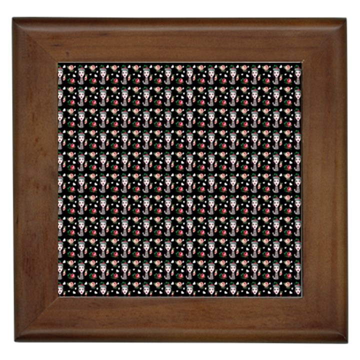 Chrix Pat Black Framed Tile