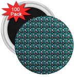 Chrix Pat Teal 3  Magnets (100 pack) Front