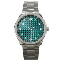 Chrix Pat Teal Sport Metal Watch by snowwhitegirl