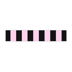 Black And Light Pastel Pink Large Stripes Goth Mime French Style Flano Scarf (mini) by genx