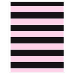 Black And Light Pastel Pink Large Stripes Goth Mime French Style Drawstring Bag (small) by genx