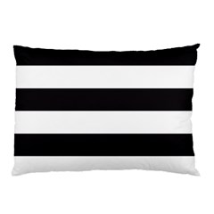 Black And White Large Stripes Goth Mime French Style Pillow Case by genx