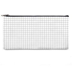 Aesthetic Black And White Grid Paper Imitation Pencil Cases by genx