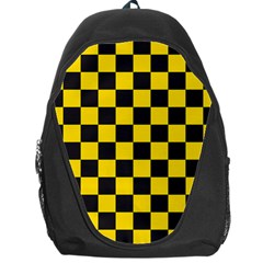 Checkerboard Pattern Black And Yellow Ancap Libertarian Backpack Bag by snek