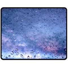 Gouttes D eau Galaxy Double Sided Fleece Blanket (medium)  by kcreatif