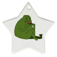 Groyper Pepe The Frog Original Funny Kekistan Meme  Star Ornament (two Sides) by snek