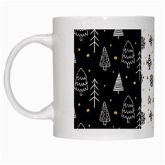 Black Golden Christmas Pattern Collection White Mugs by Vaneshart