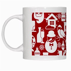 Christmas Seamless Pattern Icons White Mugs by Vaneshart