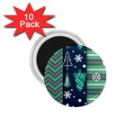 Flat Design Christmas Pattern Set 1.75  Magnets (10 pack)  Front