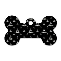 Buddhism Motif Print Pattern Design Dog Tag Bone (one Side) by dflcprintsclothing