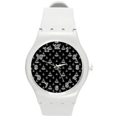 Buddhism Motif Print Pattern Design Round Plastic Sport Watch (m) by dflcprintsclothing