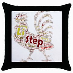 Fighting Golden Rooster  Throw Pillow Case (black) by Pantherworld143