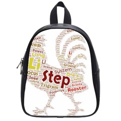 Fighting Golden Rooster  School Bag (small) by Pantherworld143