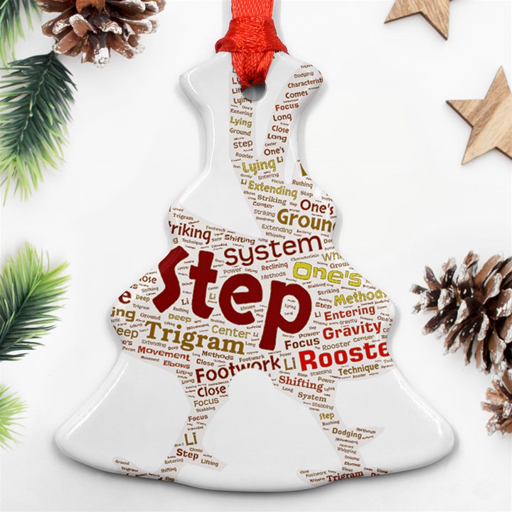 Fighting Golden Rooster  Christmas Tree Ornament (Two Sides)