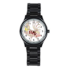 Fighting Golden Rooster  Stainless Steel Round Watch by Pantherworld143