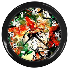 Lilies In A Vase 1 4 Wall Clock (black) by bestdesignintheworld