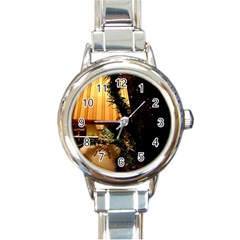 Christmas Tree  1 16 Round Italian Charm Watch by bestdesignintheworld