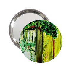 Old Tree And House With An Arch 8 2 25  Handbag Mirrors by bestdesignintheworld