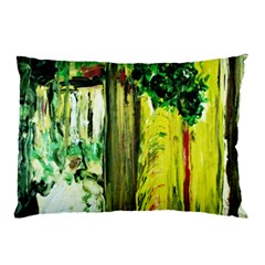 Old Tree And House With An Arch 8 Pillow Case by bestdesignintheworld