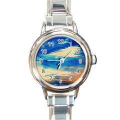 Skydiving 1 1 Round Italian Charm Watch by bestdesignintheworld