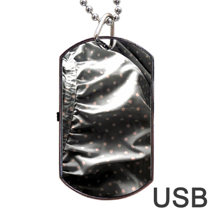 Polka Dots 1 2 Dog Tag USB Flash (Two Sides)