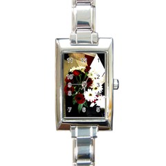 Roses 1 2 Rectangle Italian Charm Watch by bestdesignintheworld