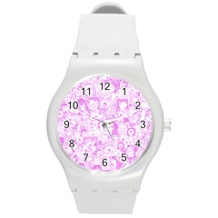 Pink Hentai  Round Plastic Sport Watch (m) by thethiiird