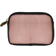 Pink Alligator Print Digital Camera Leather Case by LoolyElzayat