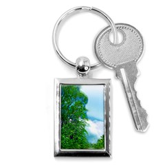 Airbrushed Sky Key Chain (rectangle) by Fractalsandkaleidoscopes