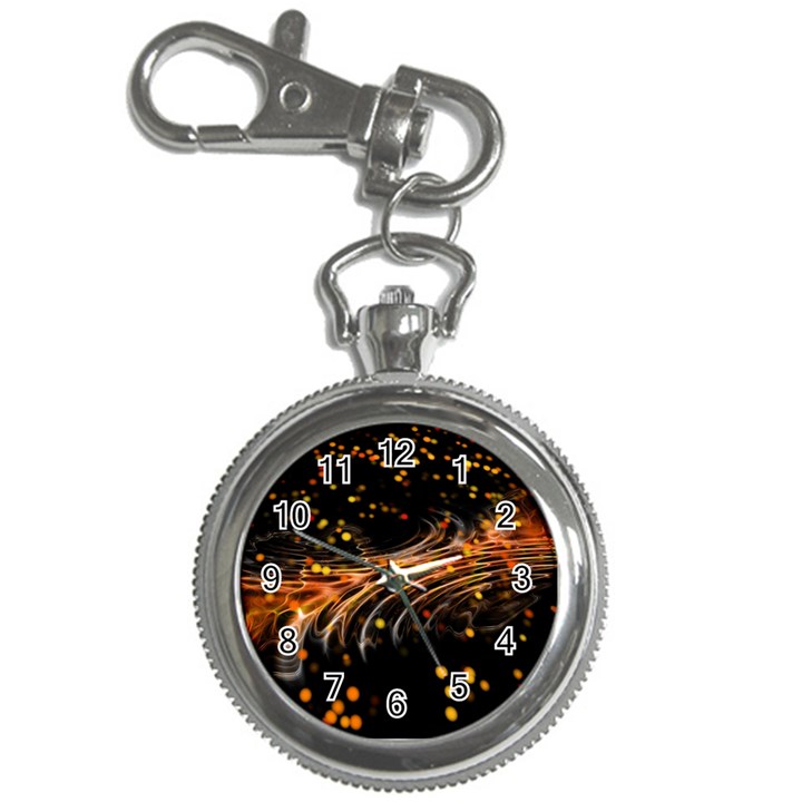 Abstract Background Particles Wave Key Chain Watches