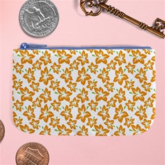 Cute Flowers - Honey Orange White Large Coin Purse by FashionBoulevard