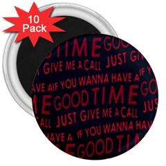 Motivational Phrase Motif Typographic Collage Pattern 3  Magnets (10 Pack)  by dflcprintsclothing