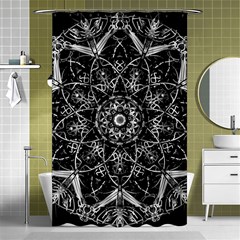 Black And White Pattern Shower Curtain 48  X 72  (small)  by Sobalvarro