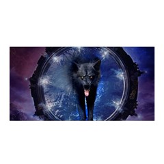 Awesome Wolf In The Gate Satin Wrap by FantasyWorld7