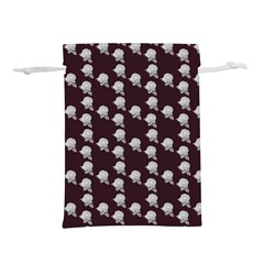 White Rose In Maroon Lightweight Drawstring Pouch (l) by snowwhitegirl