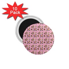 Robin Art Pink Pattern 1 75  Magnets (10 Pack)  by snowwhitegirl