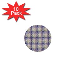 Doily Only Pattern Blue 1  Mini Buttons (10 Pack)  by snowwhitegirl