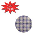 Doily Only Pattern Blue 1  Mini Magnets (100 pack)  Front