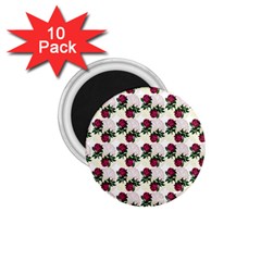 Doily Rose Pattern White 1 75  Magnets (10 Pack)  by snowwhitegirl