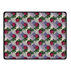 Doily Rose Pattern Blue Fleece Blanket (small) by snowwhitegirl