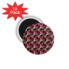 Doily Rose Pattern Red 1 75  Magnets (10 Pack)  by snowwhitegirl