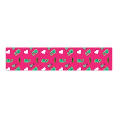 Green Elephant Pattern Hot Pink Velvet Scrunchie by snowwhitegirl